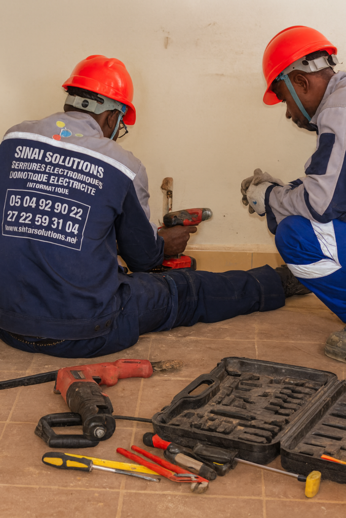 Electricians at Work on Installation